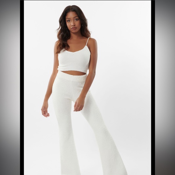 garage white fuzzy pant/tank set!!!!! - Picture 2 of 4
